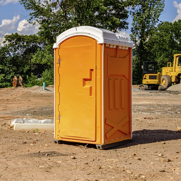 how often are the portable toilets cleaned and serviced during a rental period in Cardington Ohio